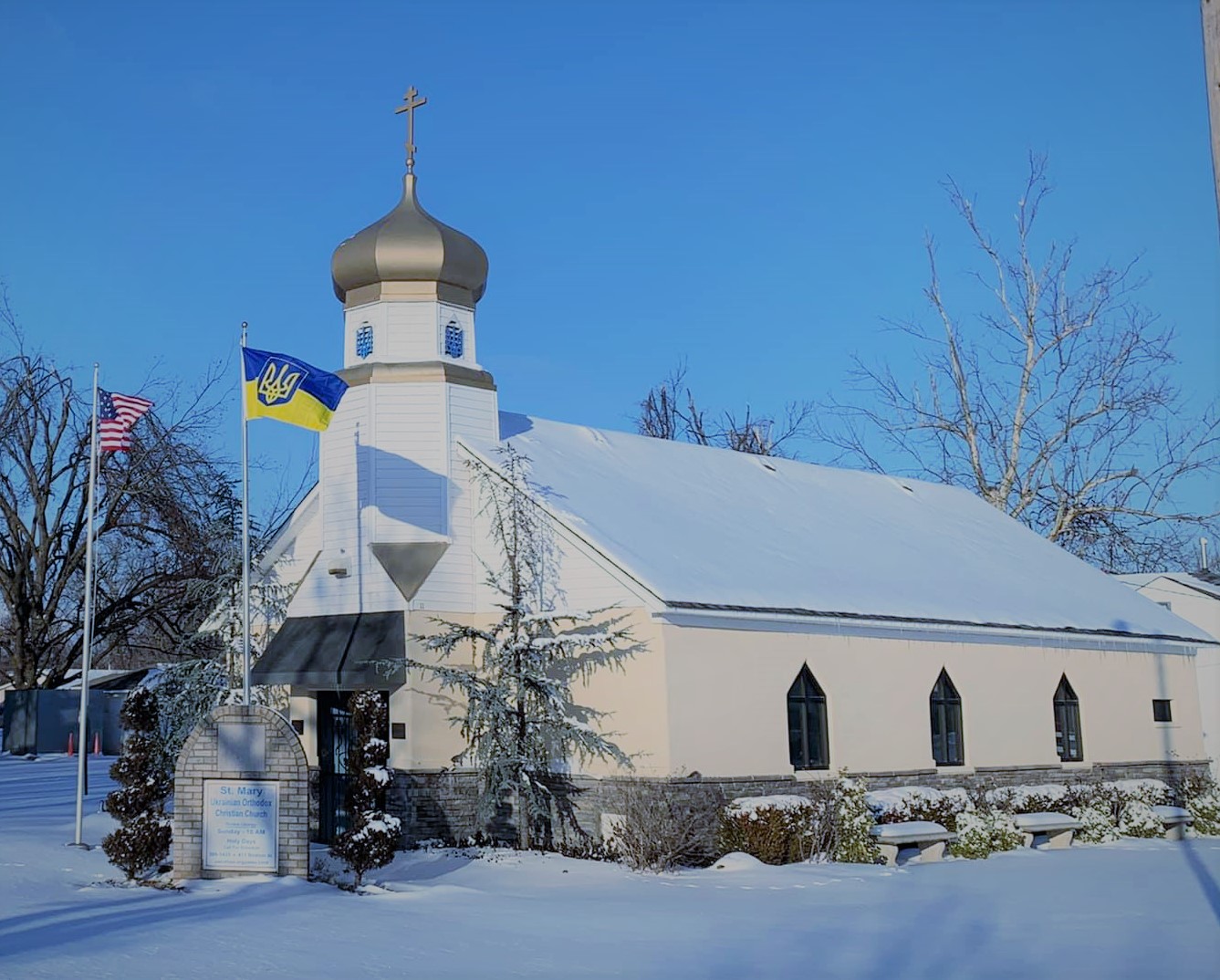 Saint Mary Ukrainian Orthodox Church in Winter
